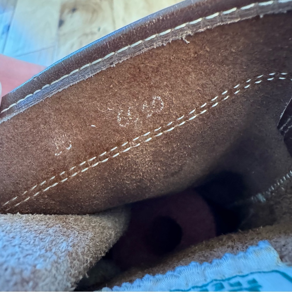 LL Bean Boots vtg men’s 10 eye tall lace up brown leather Sherpa logger size 10 - Picture 13 of 14